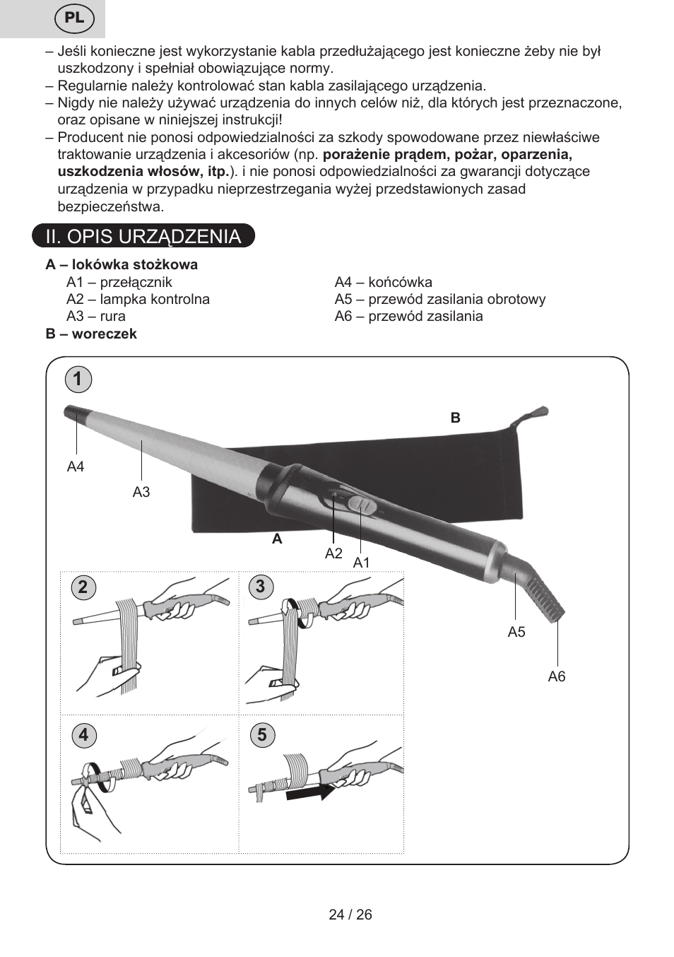 Ii. opis urządzenia | ETA Liliana Klešťová kulma User Manual | Page 24 / 28