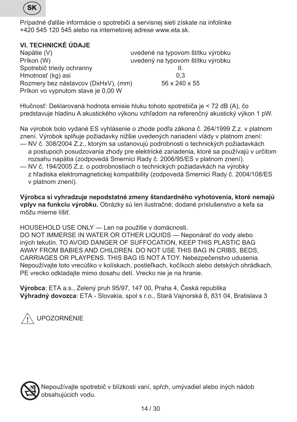 ETA Charlotte User Manual | Page 14 / 32