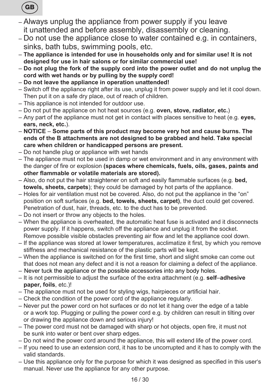 ETA Charlotte User Manual | Page 16 / 32