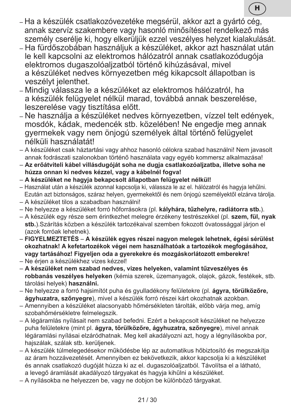 ETA Charlotte User Manual | Page 21 / 32