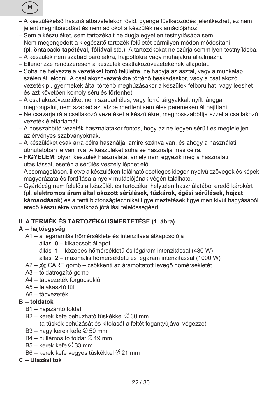 ETA Charlotte User Manual | Page 22 / 32