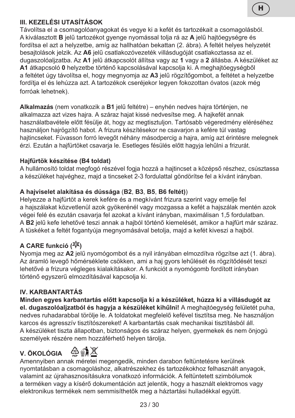 ETA Charlotte User Manual | Page 23 / 32