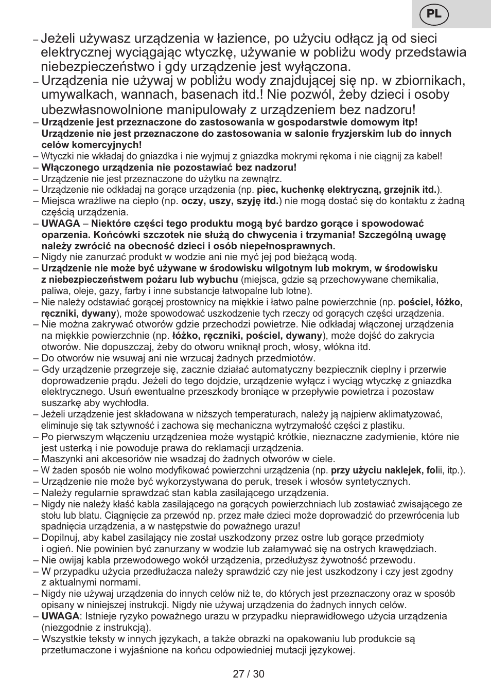 ETA Charlotte User Manual | Page 27 / 32