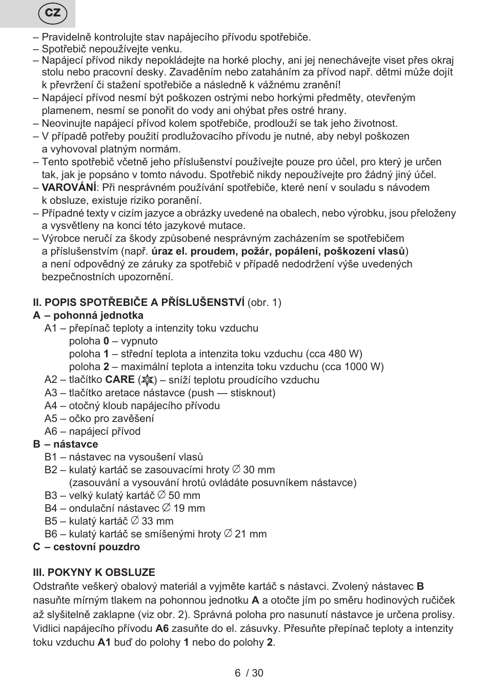 ETA Charlotte User Manual | Page 6 / 32