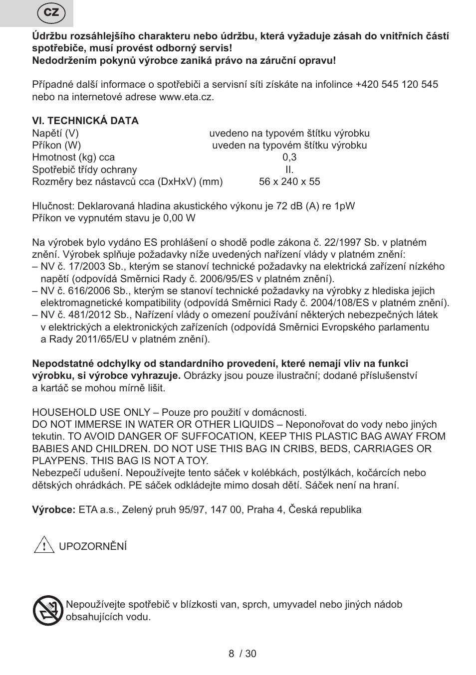 ETA Charlotte User Manual | Page 8 / 32