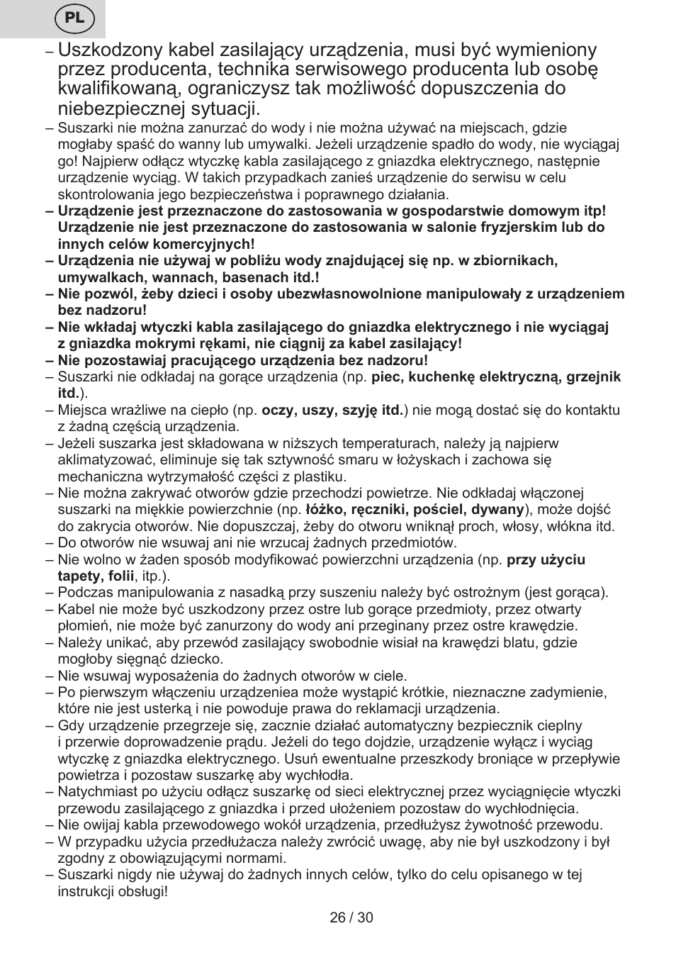 ETA Liliana User Manual | Page 26 / 32