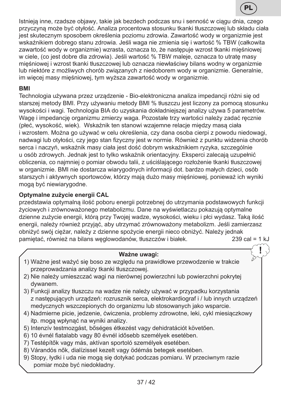 ETA Kate User Manual | Page 37 / 44