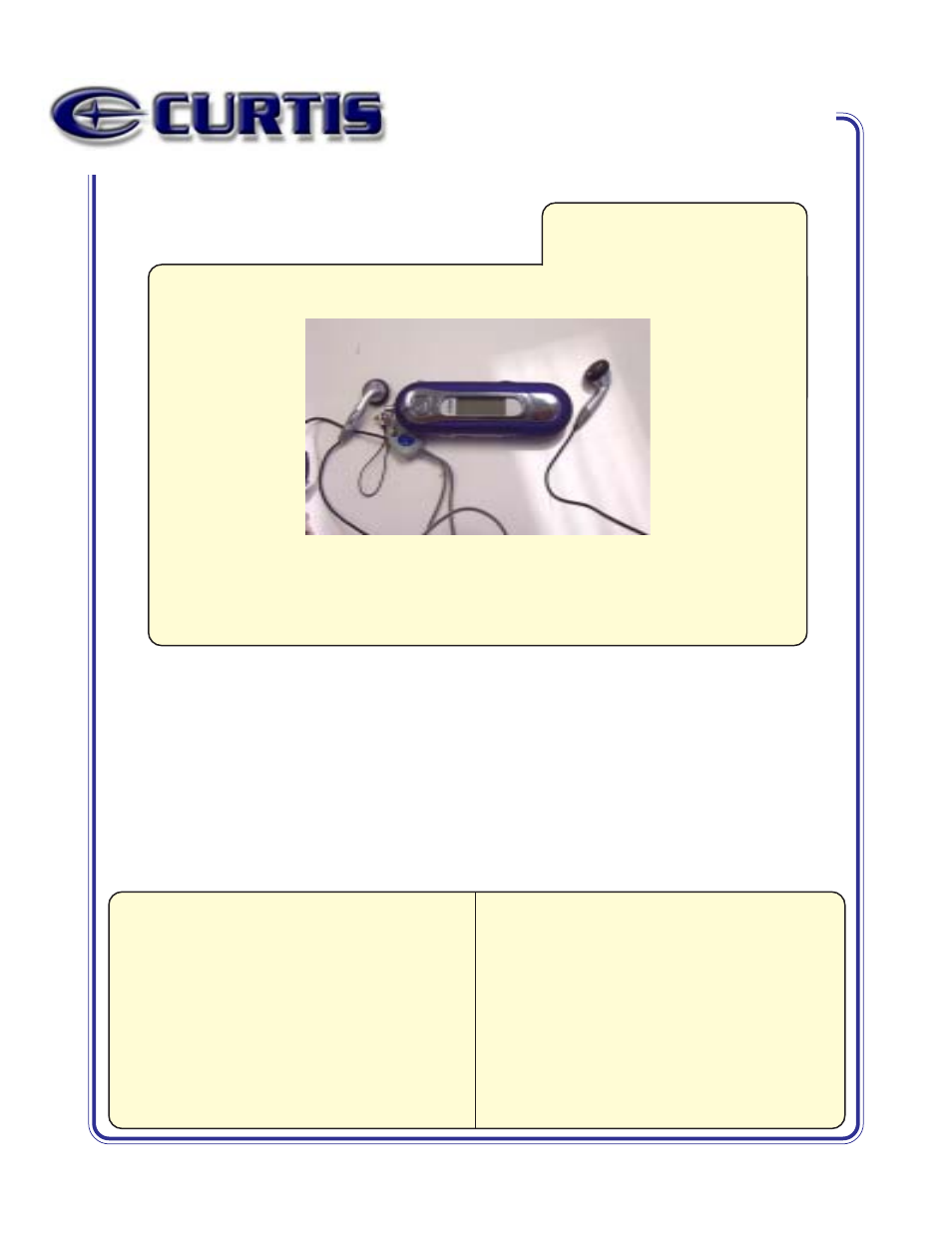 Curtis MP128 User Manual | 1 page