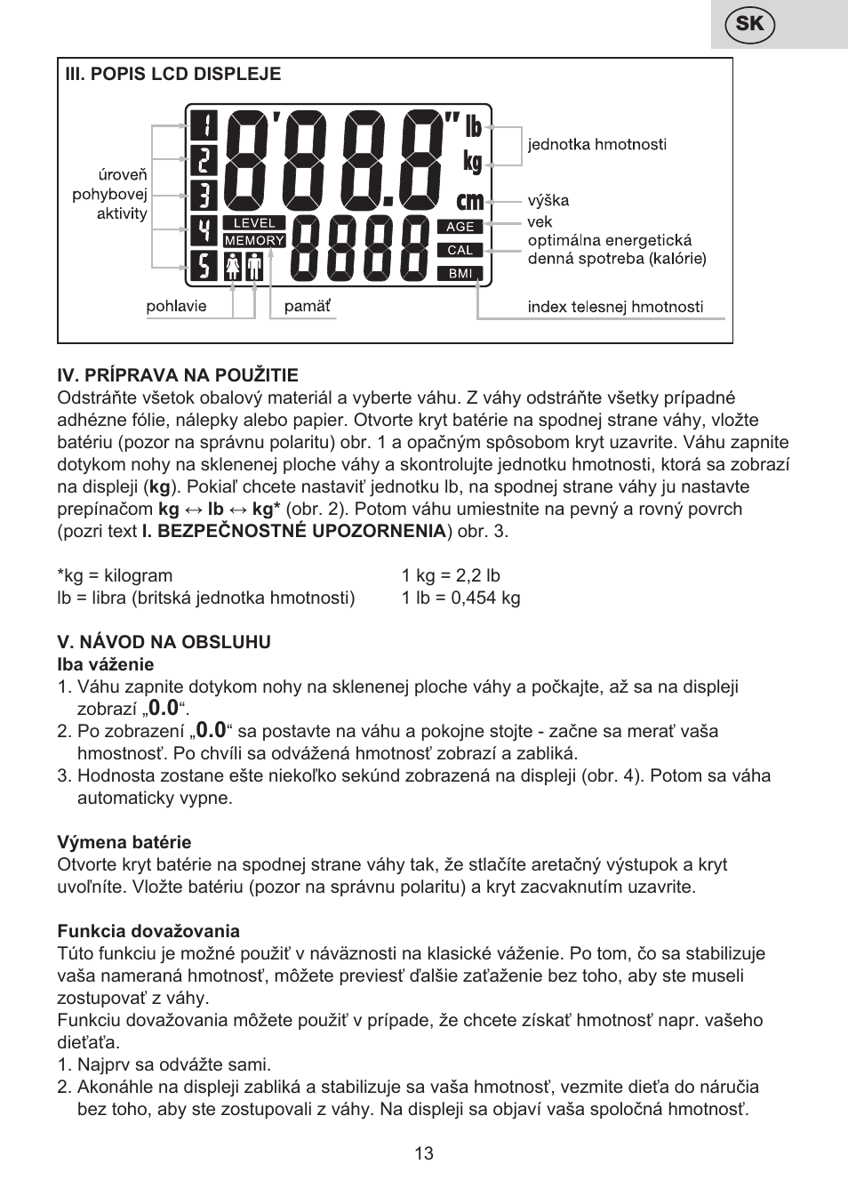 ETA Digitální osobní váha 7775 User Manual | Page 13 / 72