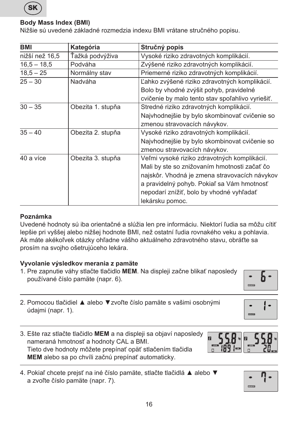 ETA Digitální osobní váha 7775 User Manual | Page 16 / 72
