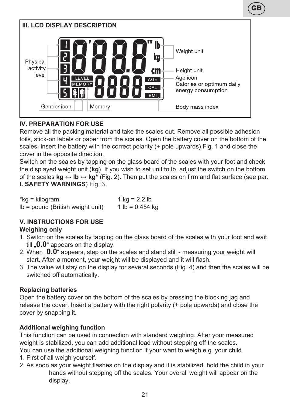 ETA Digitální osobní váha 7775 User Manual | Page 21 / 72