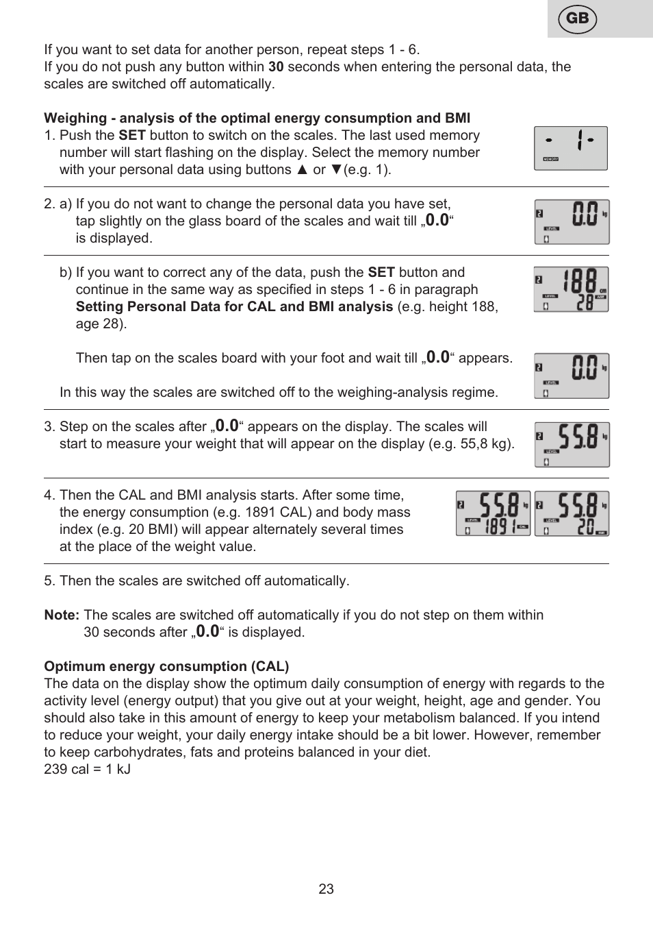 ETA Digitální osobní váha 7775 User Manual | Page 23 / 72