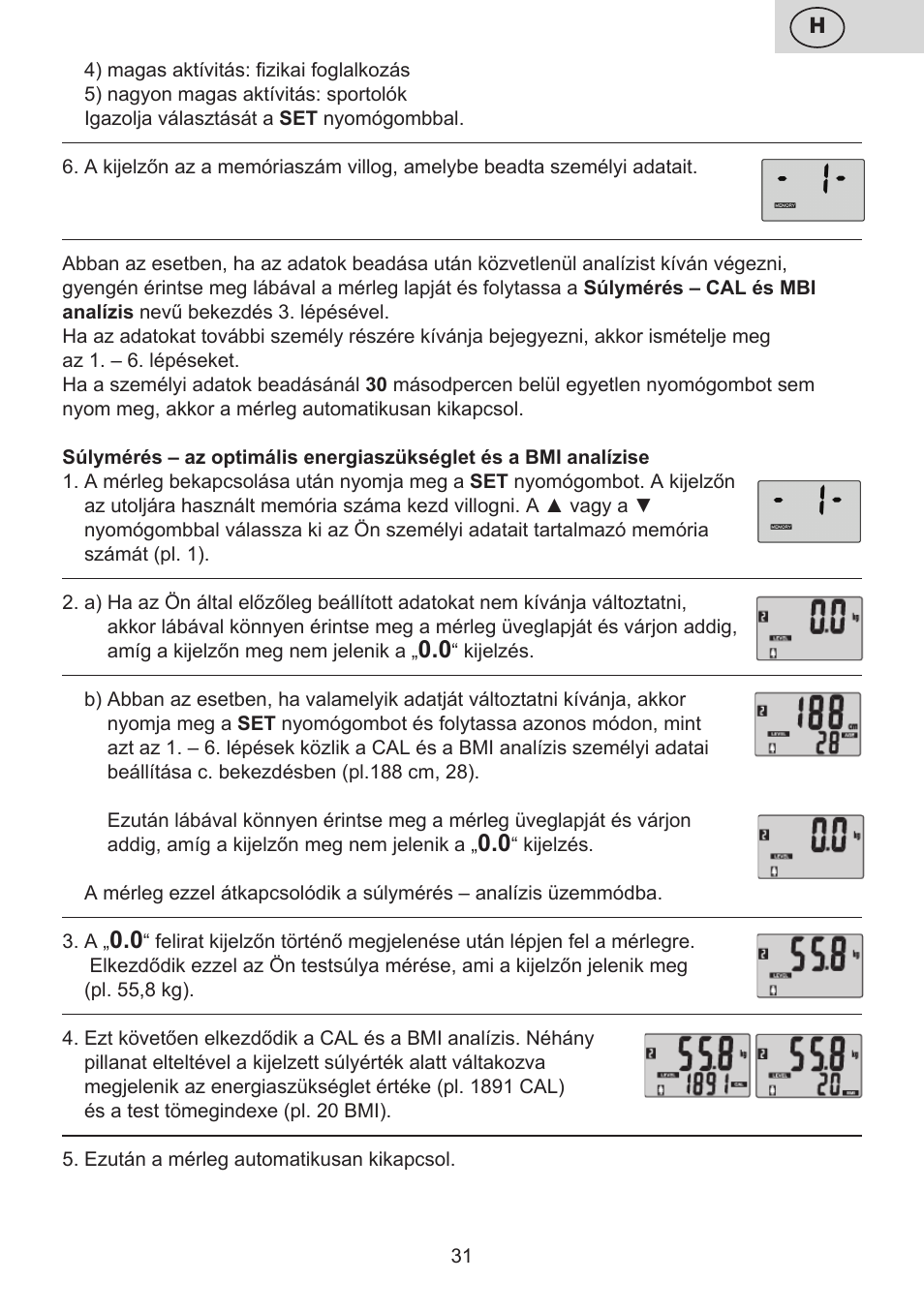 ETA Digitální osobní váha 7775 User Manual | Page 31 / 72