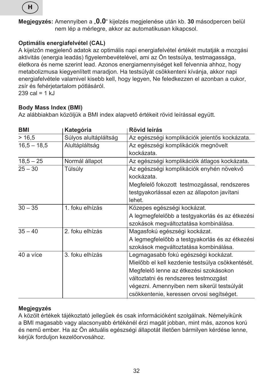 ETA Digitální osobní váha 7775 User Manual | Page 32 / 72