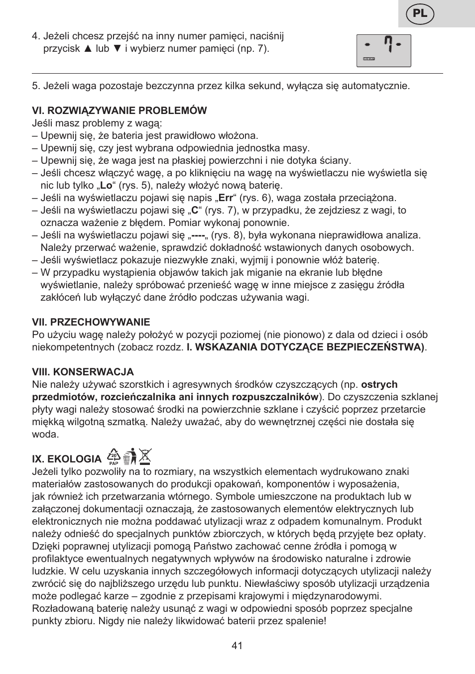 ETA Digitální osobní váha 7775 User Manual | Page 41 / 72