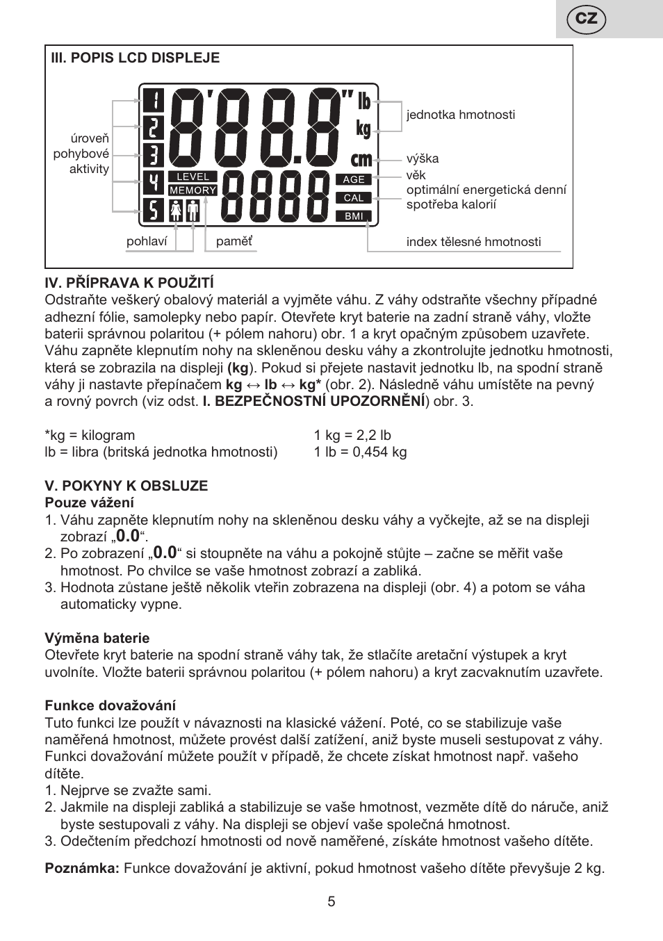 ETA Digitální osobní váha 7775 User Manual | Page 5 / 72
