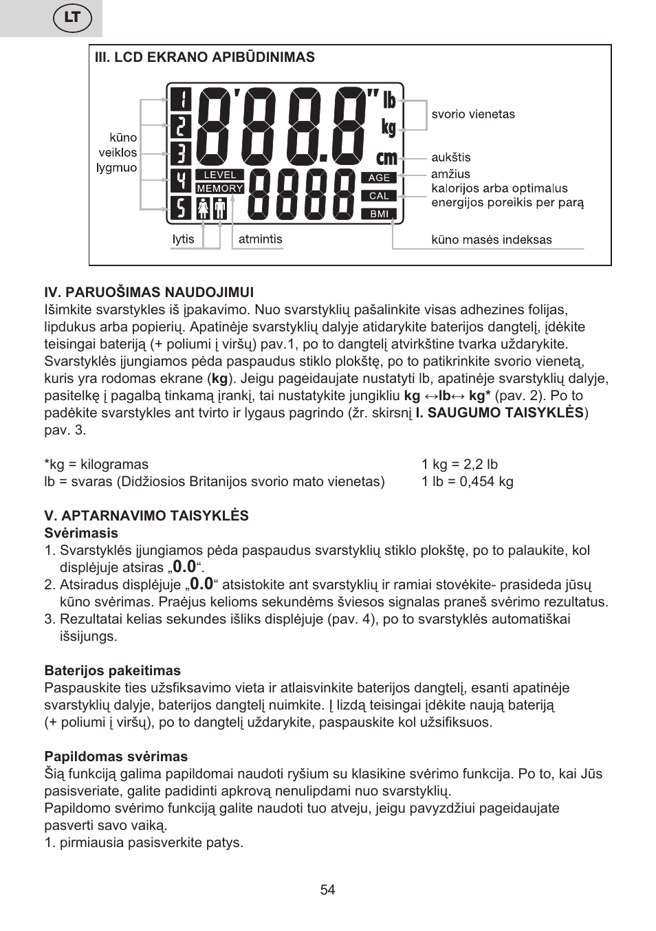 ETA Digitální osobní váha 7775 User Manual | Page 54 / 72