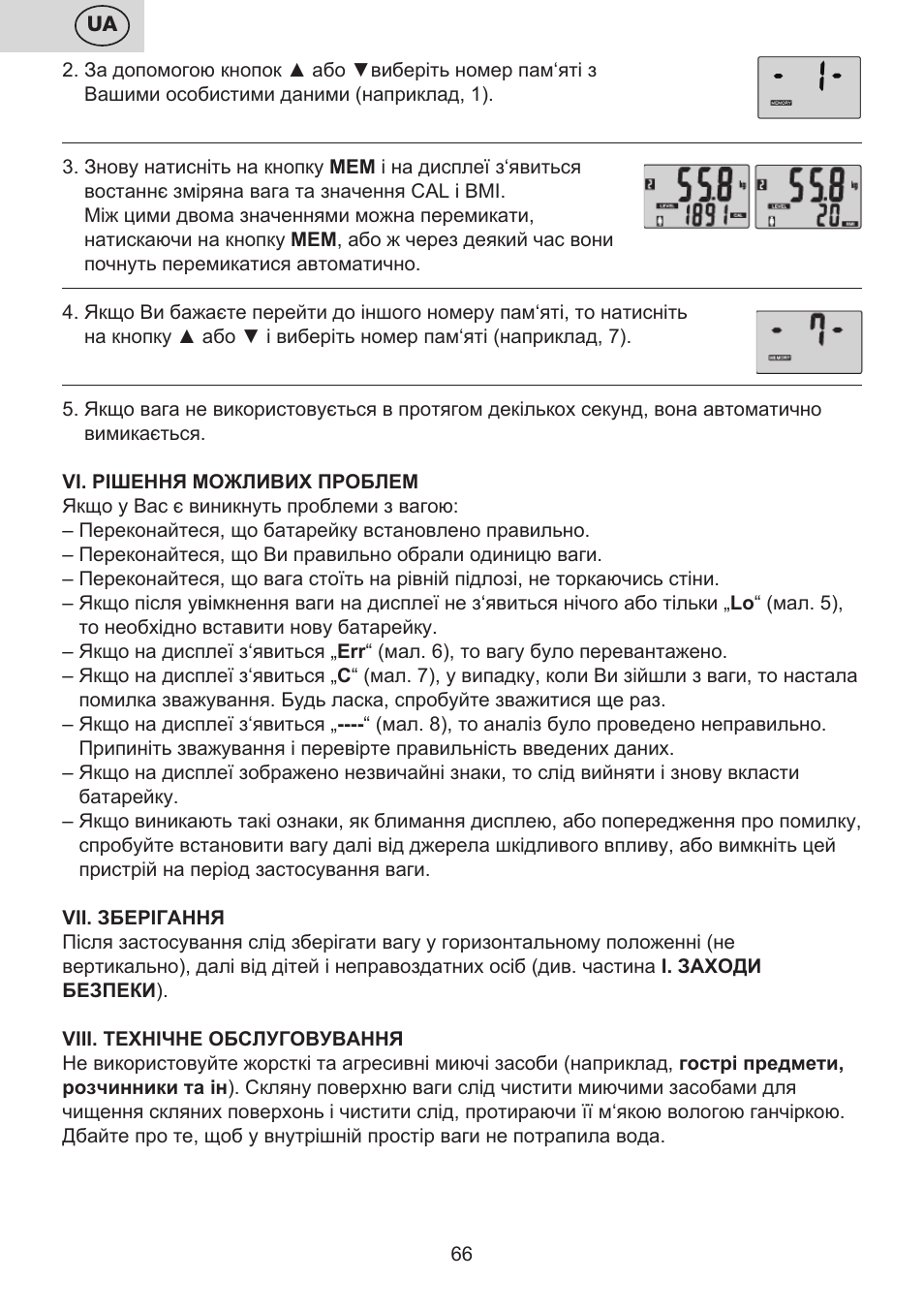 ETA Digitální osobní váha 7775 User Manual | Page 66 / 72