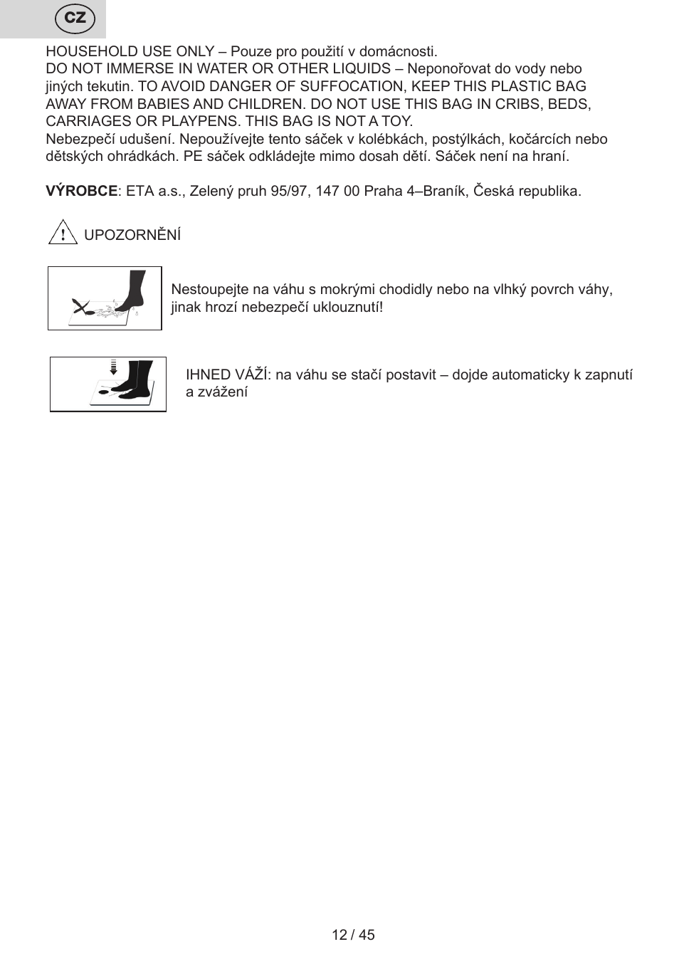 ETA Helen User Manual | Page 12 / 48