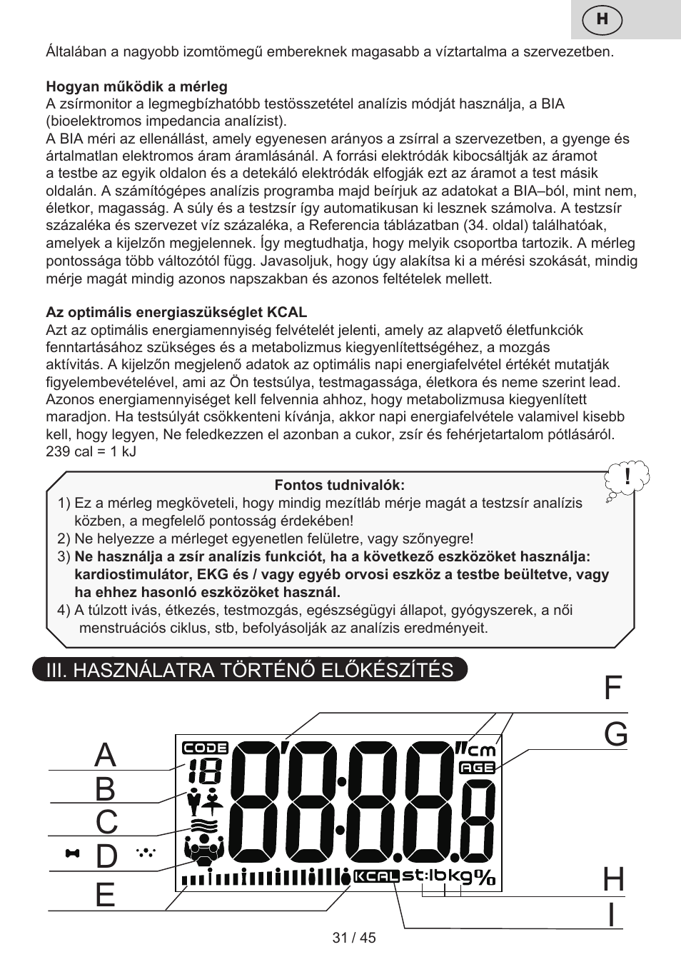 ETA Helen User Manual | Page 31 / 48