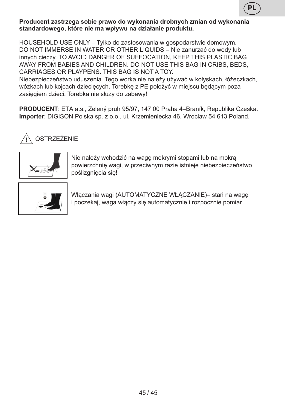 ETA Helen User Manual | Page 45 / 48