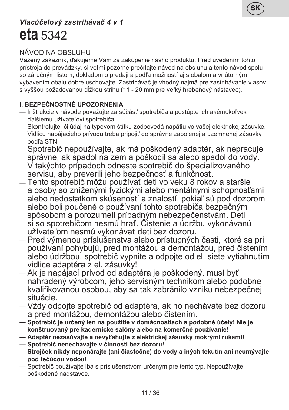 ETA Eddie User Manual | Page 11 / 40