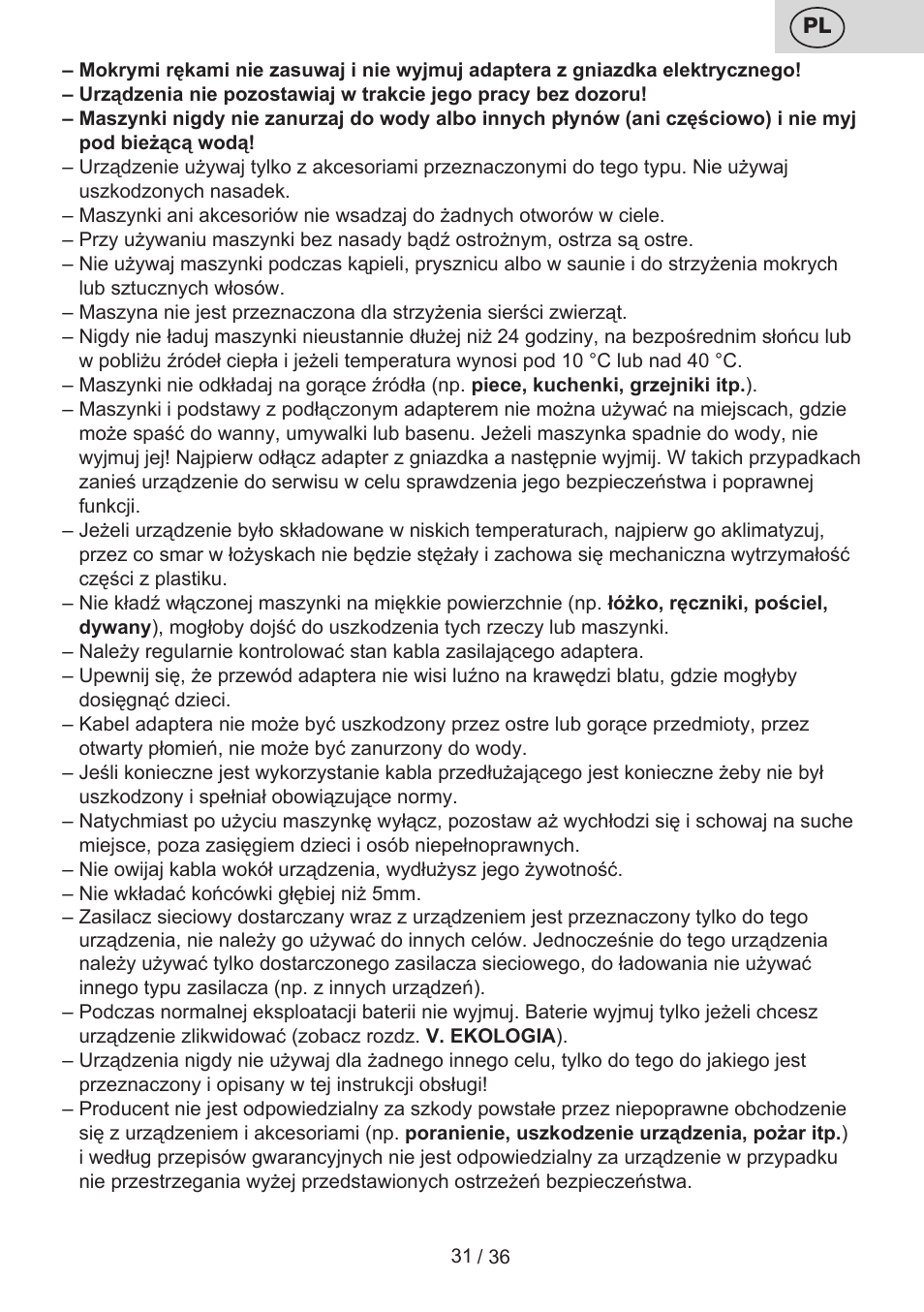 ETA Eddie User Manual | Page 31 / 40