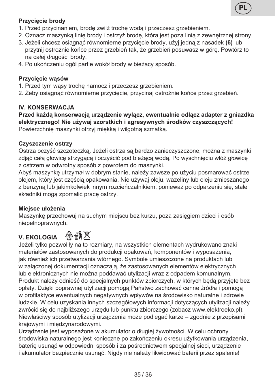 ETA Eddie User Manual | Page 35 / 40