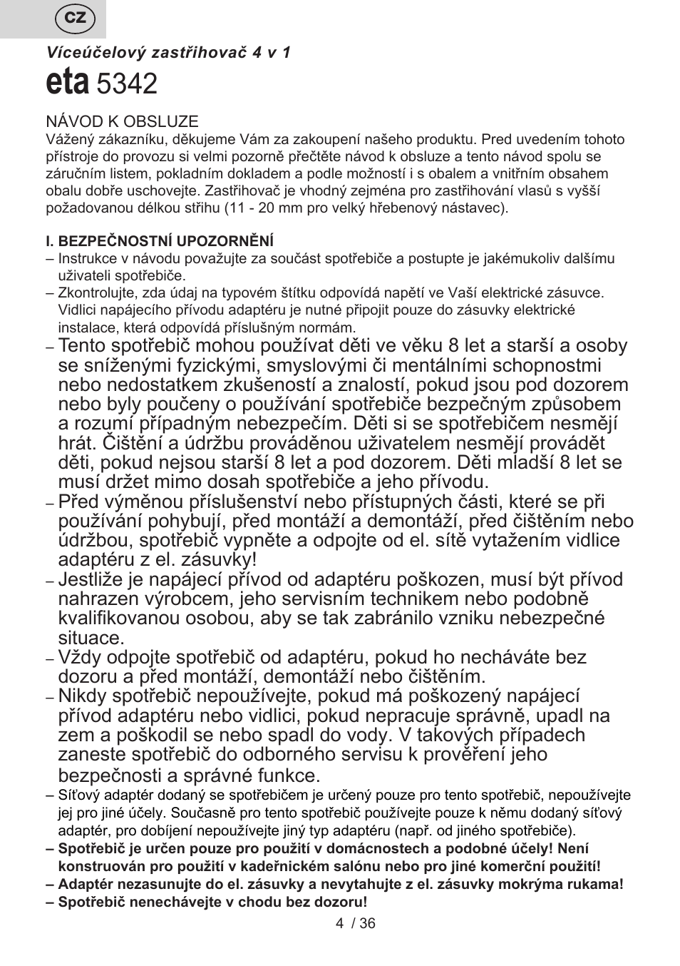 ETA Eddie User Manual | Page 4 / 40
