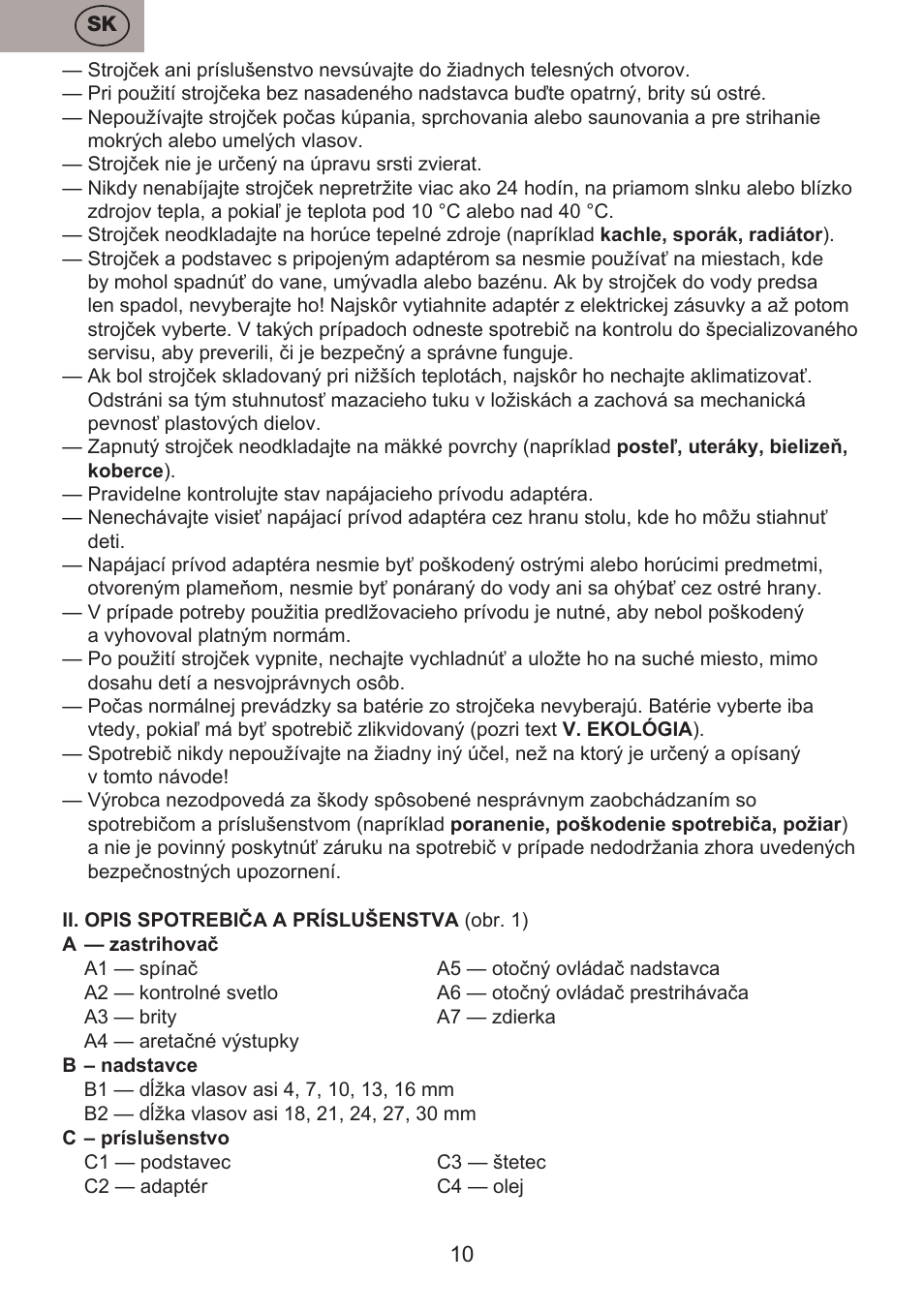 ETA Josh User Manual | Page 10 / 44