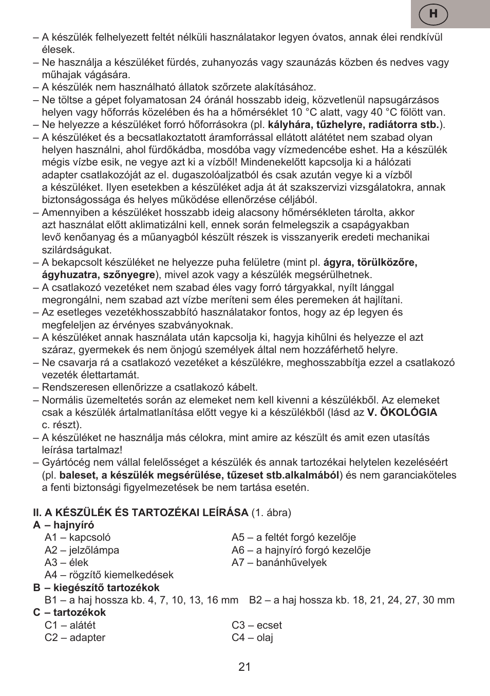 ETA Josh User Manual | Page 21 / 44