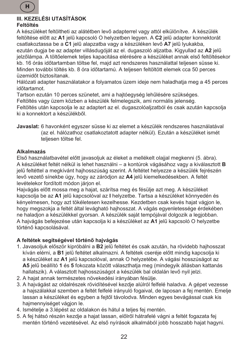 ETA Josh User Manual | Page 22 / 44
