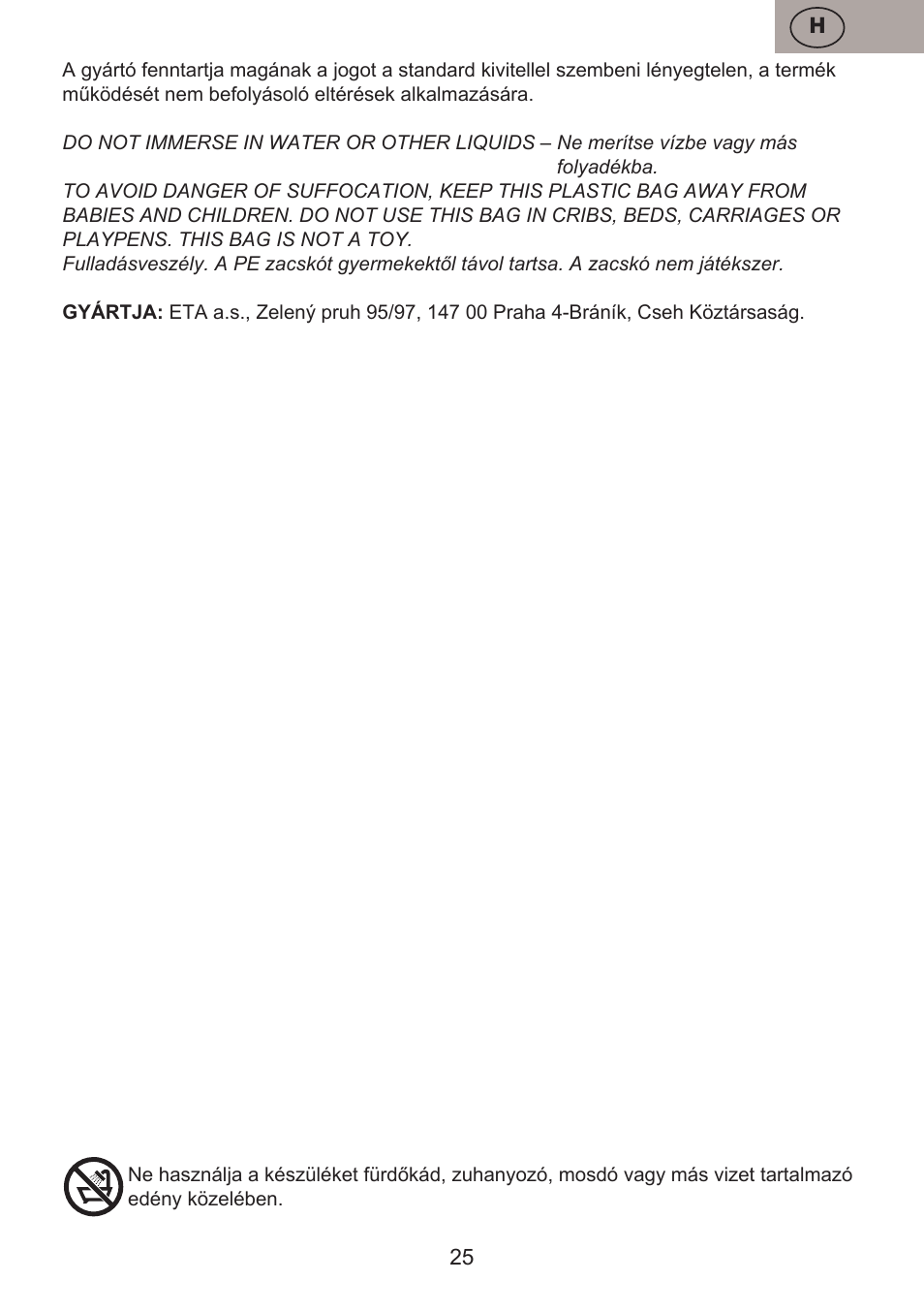 ETA Josh User Manual | Page 25 / 44