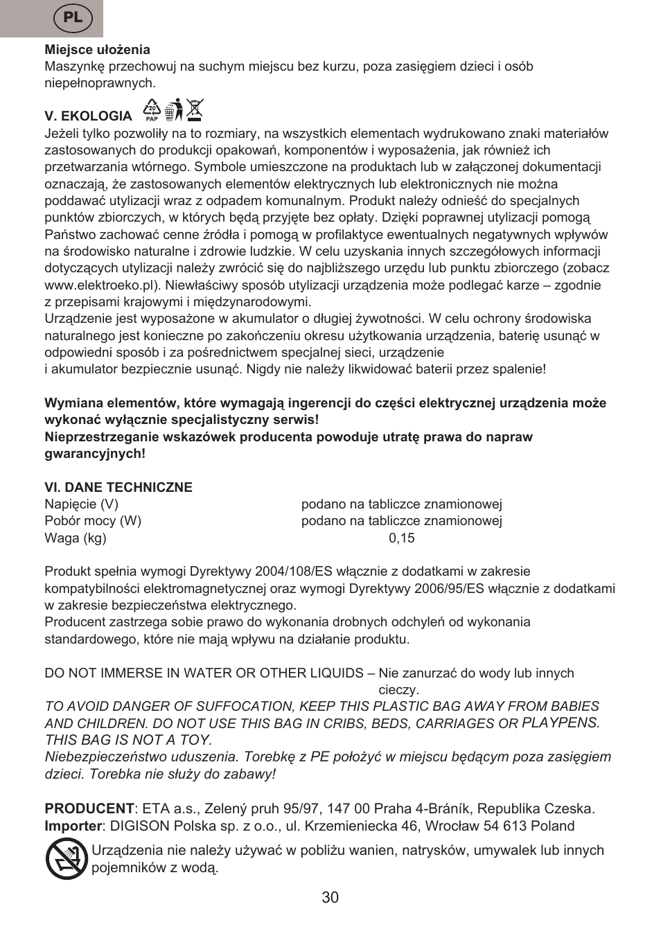 ETA Josh User Manual | Page 30 / 44