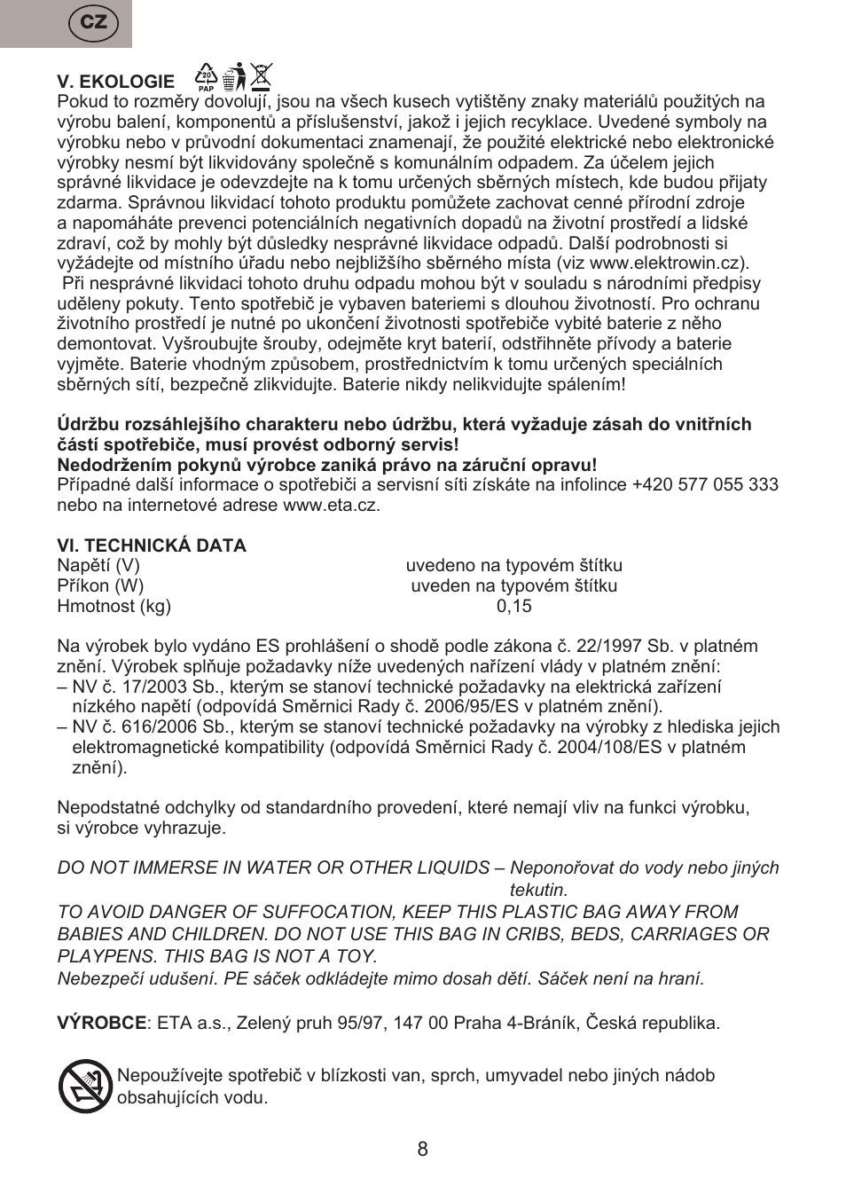 ETA Josh User Manual | Page 8 / 44