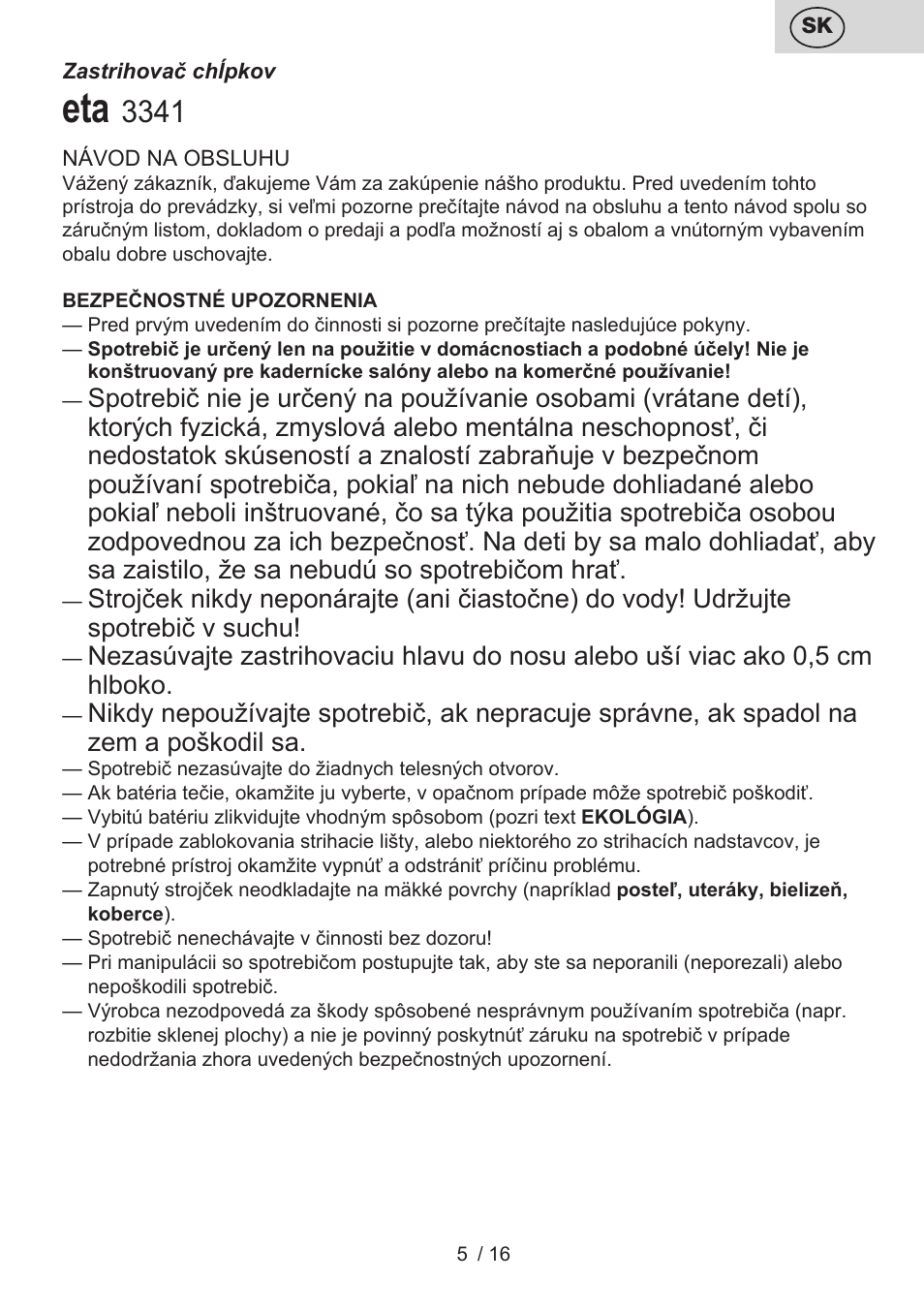 ETA Henry 2v1 User Manual | Page 5 / 20