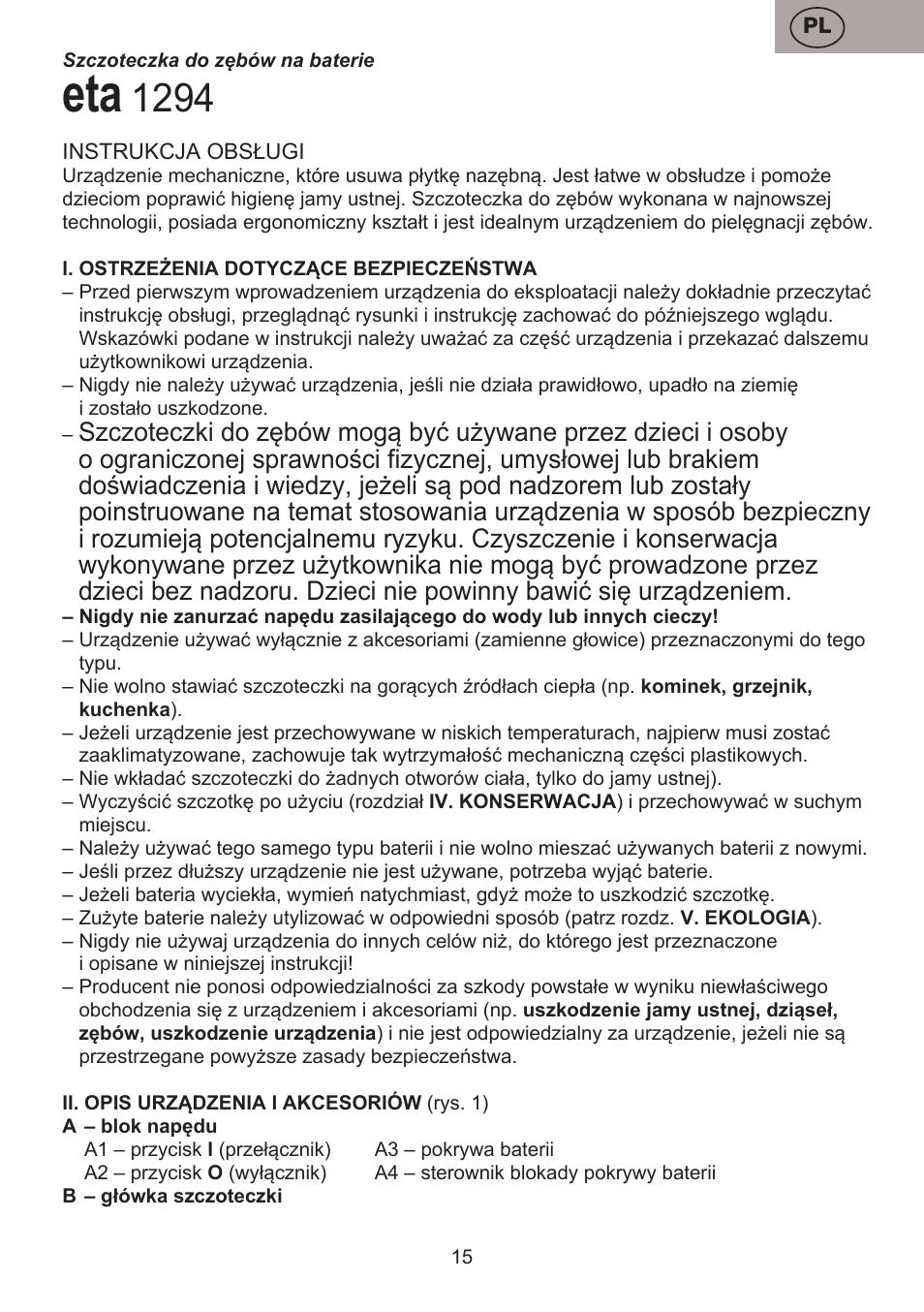 ETA Dětský zubní kartáček Zubnička User Manual | Page 15 / 24