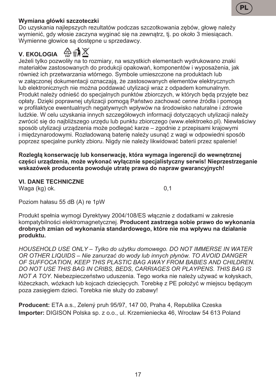 ETA Dětský zubní kartáček Zubnička User Manual | Page 17 / 24