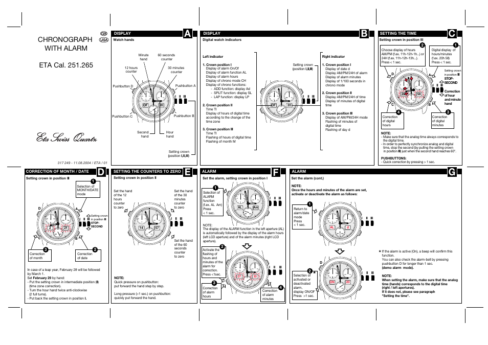 ETA 251.265 User Manual | 2 pages