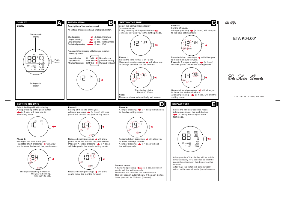 ETA K04.001 User Manual | 1 page