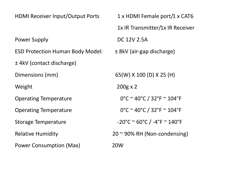 Ethereal CS-HDBTPOE-100 User Manual | Page 5 / 9