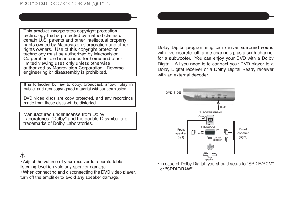 Connecting to optional equipment | Curtis DVD8007C User Manual | Page 10 / 28