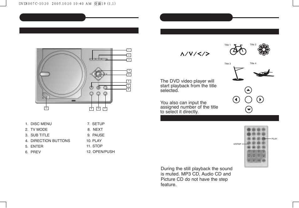Playing back a disc | Curtis DVD8007C User Manual | Page 11 / 28