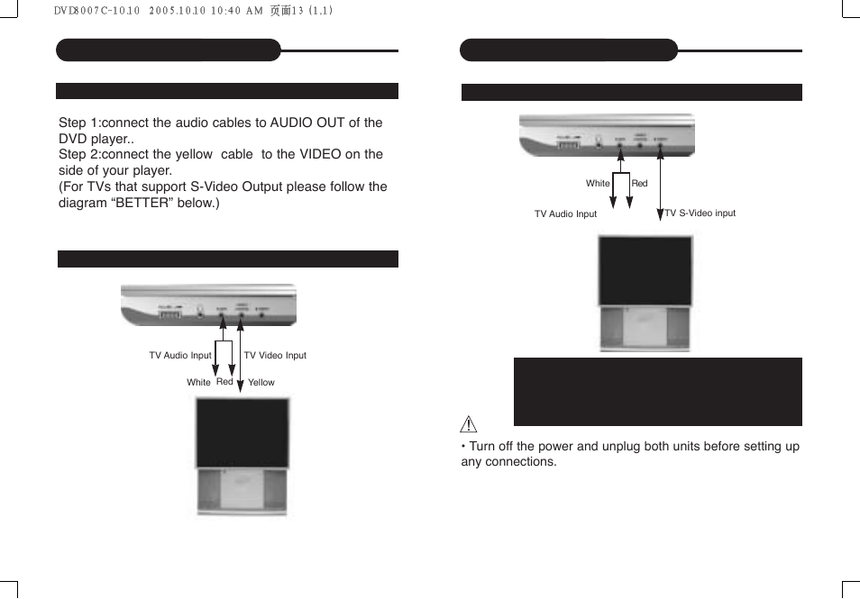 Connecting to a tv | Curtis DVD8007C User Manual | Page 8 / 28