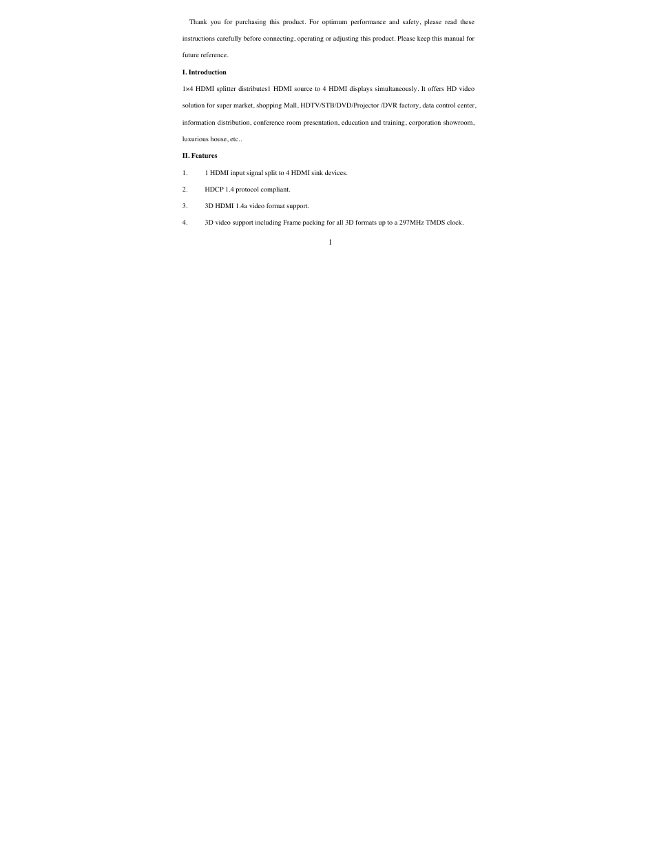 Ethereal CS-1X4HDMSPL User Manual | Page 2 / 8