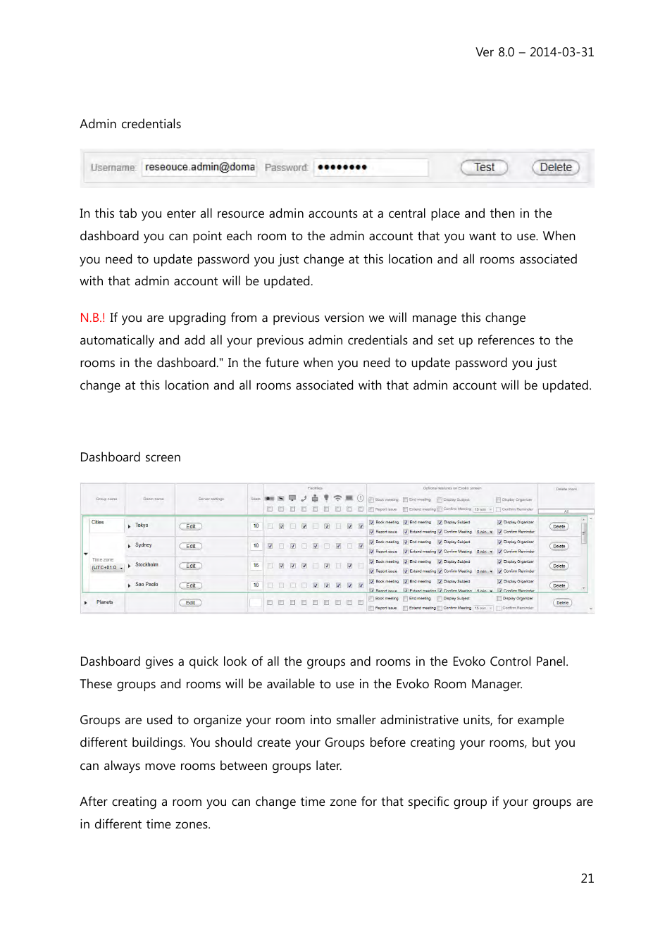 Evoko Room Manager System Administrators Guide User Manual | Page 21 / 75