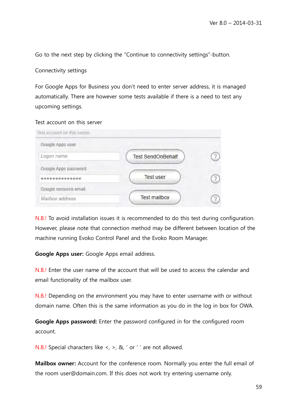 Evoko Room Manager System Administrators Guide User Manual | Page 59 / 75