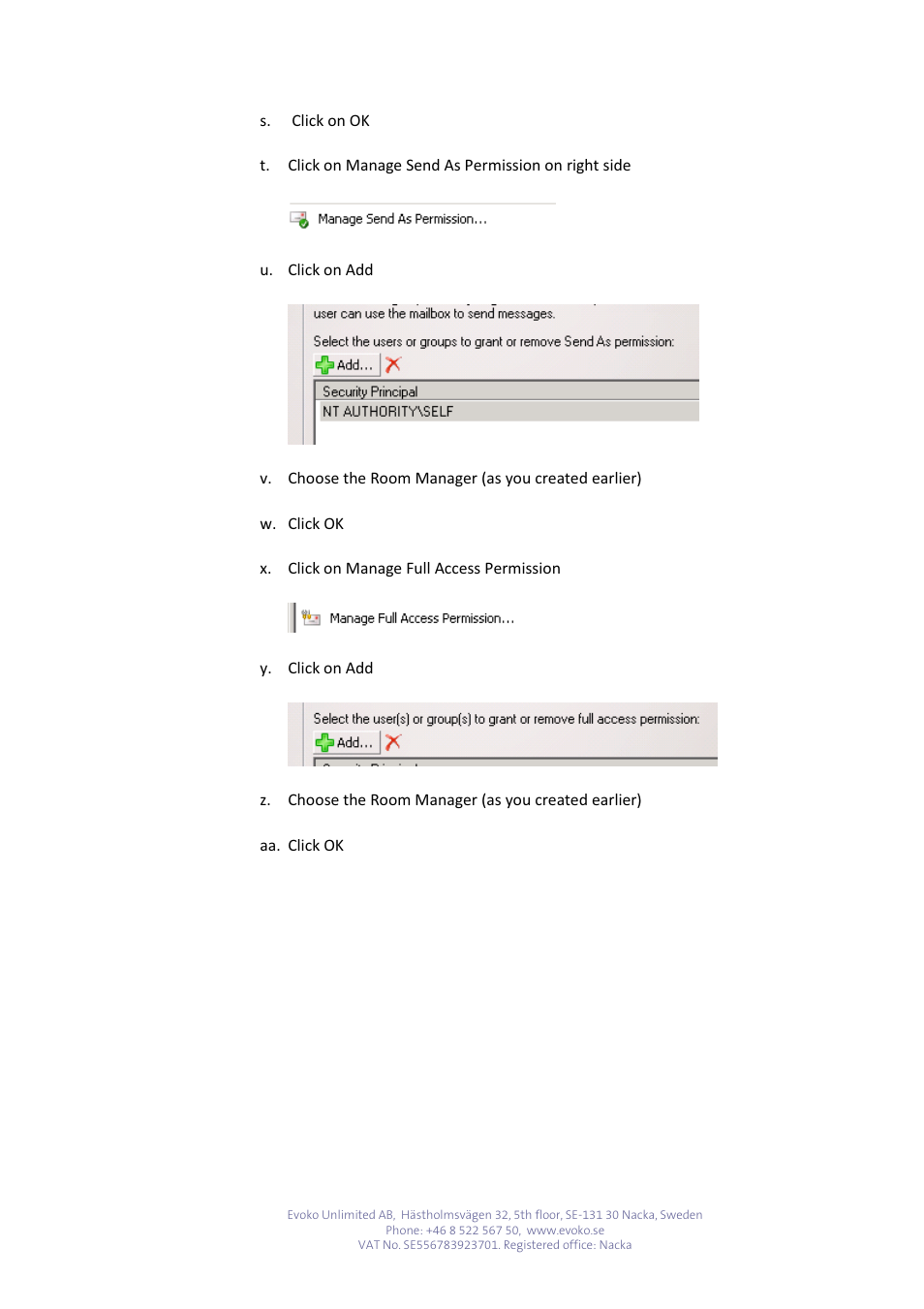 Evoko Room Manager Setup EVO with Exchange 2007-2010-2013 User Manual | Page 10 / 16