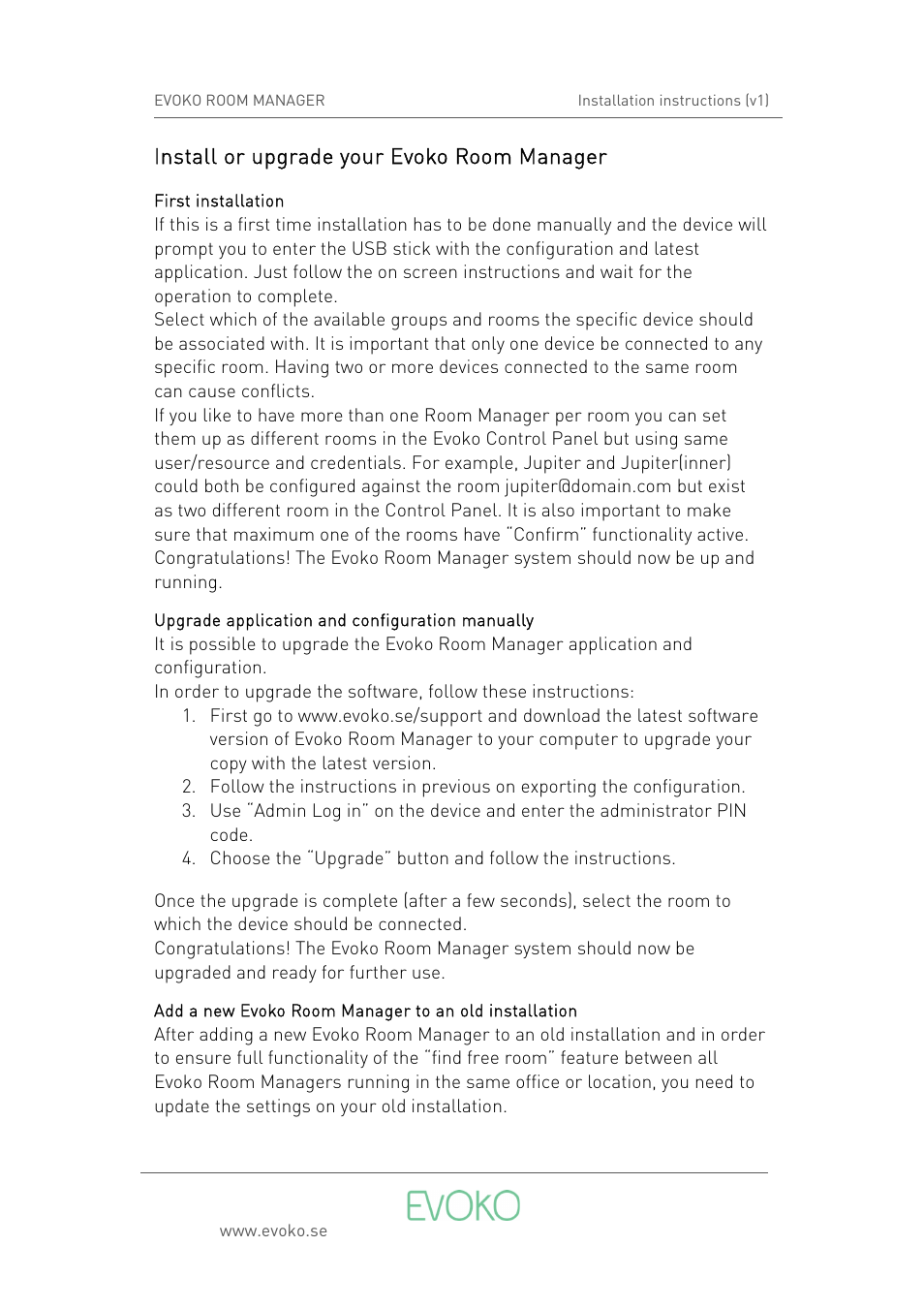 Evoko Room Manager Setup IBM Domino (v1) User Manual | Page 15 / 16
