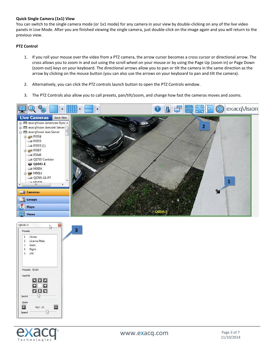 Exacq exacqVision End User Quick Start Guide User Manual | Page 3 / 7